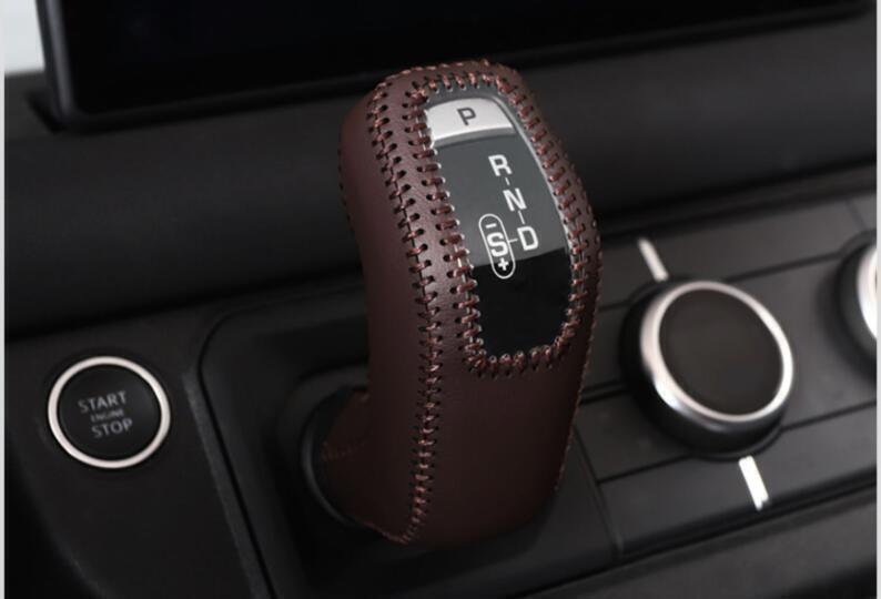 for Land Rover for Defender 20-25 Brown Leather Central Console Gear Shift Knob Trim