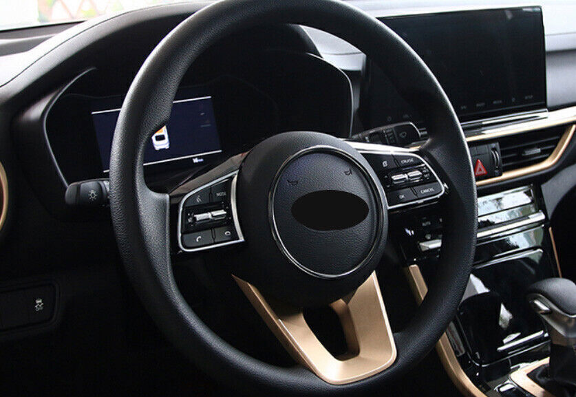 For 19-21 for Kia K3 Forte Inner Steering Wheel Horn Ring Cover Trim Black Steel 1X