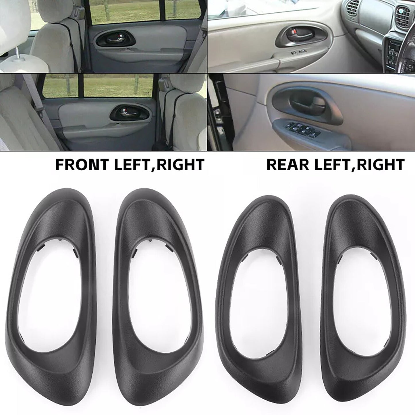 4PCS Door Handle Trim For 2002-2009 for Chevrolet Trailblazer Left Right NEW
