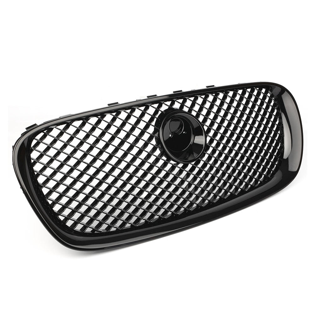 1X Car Front Bumper Grille Grill ABS Fit for Jaguar XF 2008-2011 10 All Black