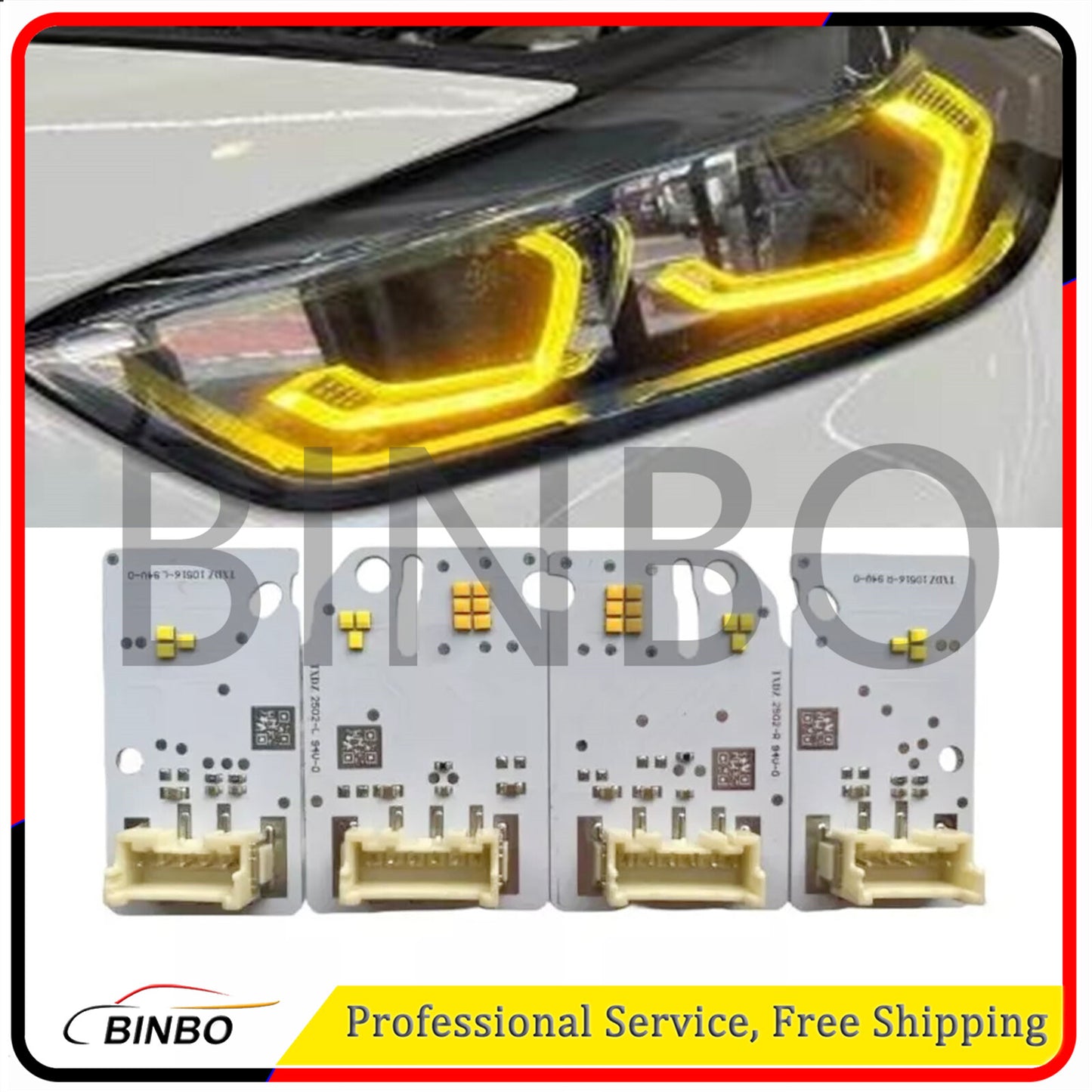 Yellow Angel Eye DRL LED Boards for BMW F44 Gran Coupe 228iX M235iX 2020-2024