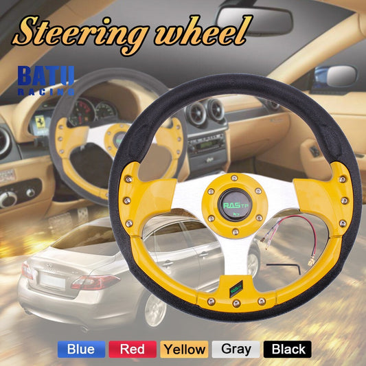 Gold 13 320mm 6-holes Aluminum Steering Wheel for Racing Car for Golf Car