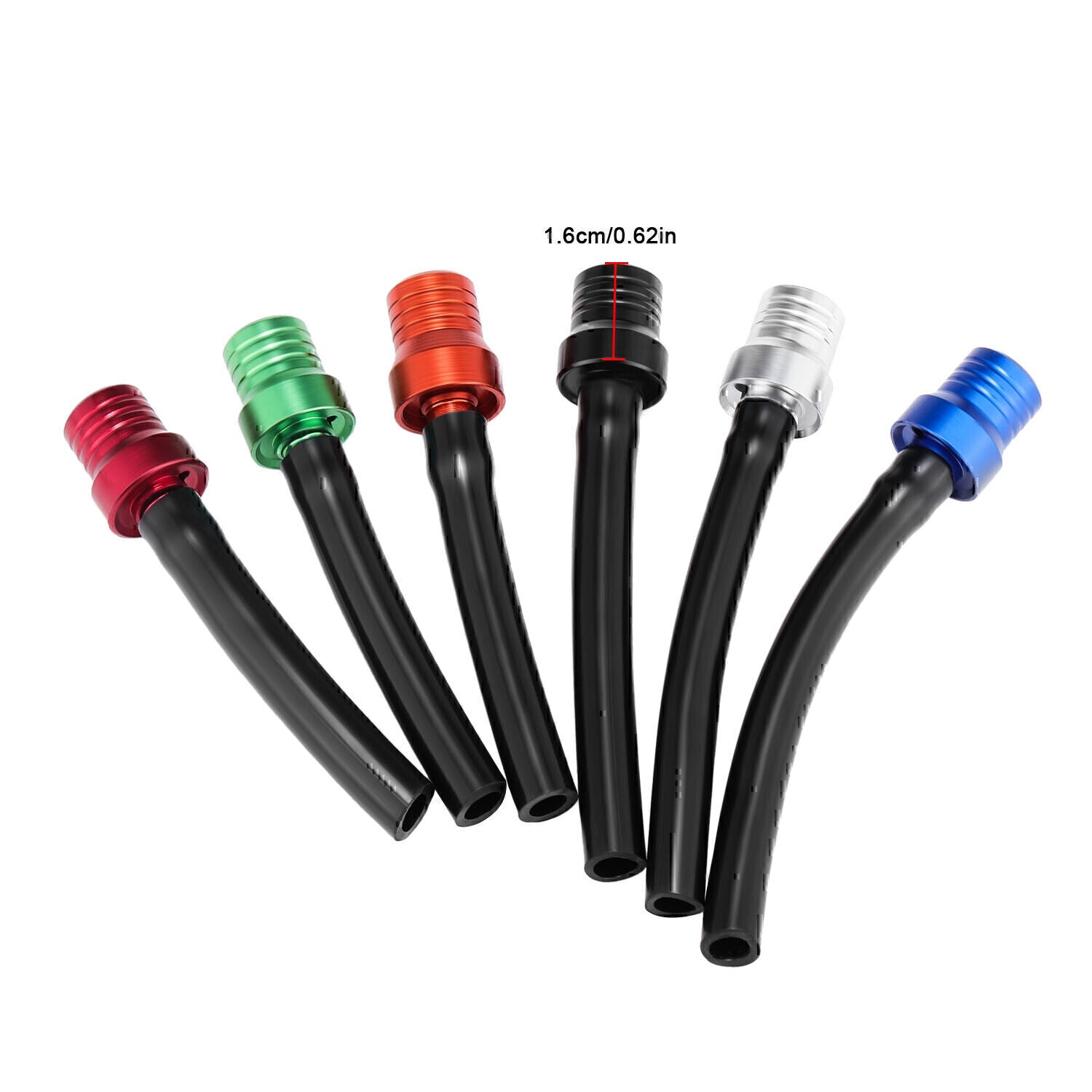 6 Motorcycle Gas CAP VENT Tank Fuel Air Breather Valve Hose Tube Dirt Bike ATV