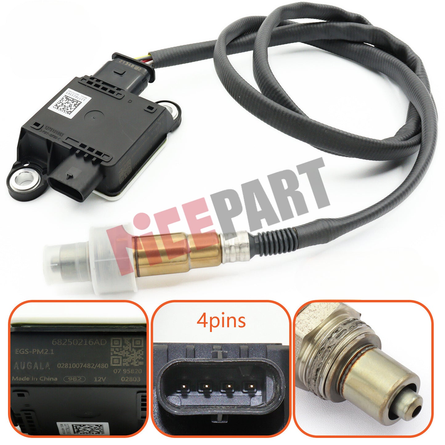 PM Particle Sensor 68171189AA, compatible with for Dodge for RAM 1500 14-19 0281007482/480