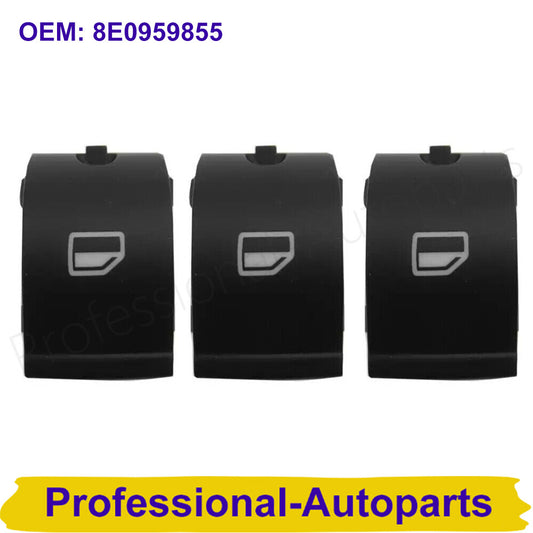 3-Pack Power Master Window Mirror Switch Buttons for Audi A4, B6, B7 (2003-05-)