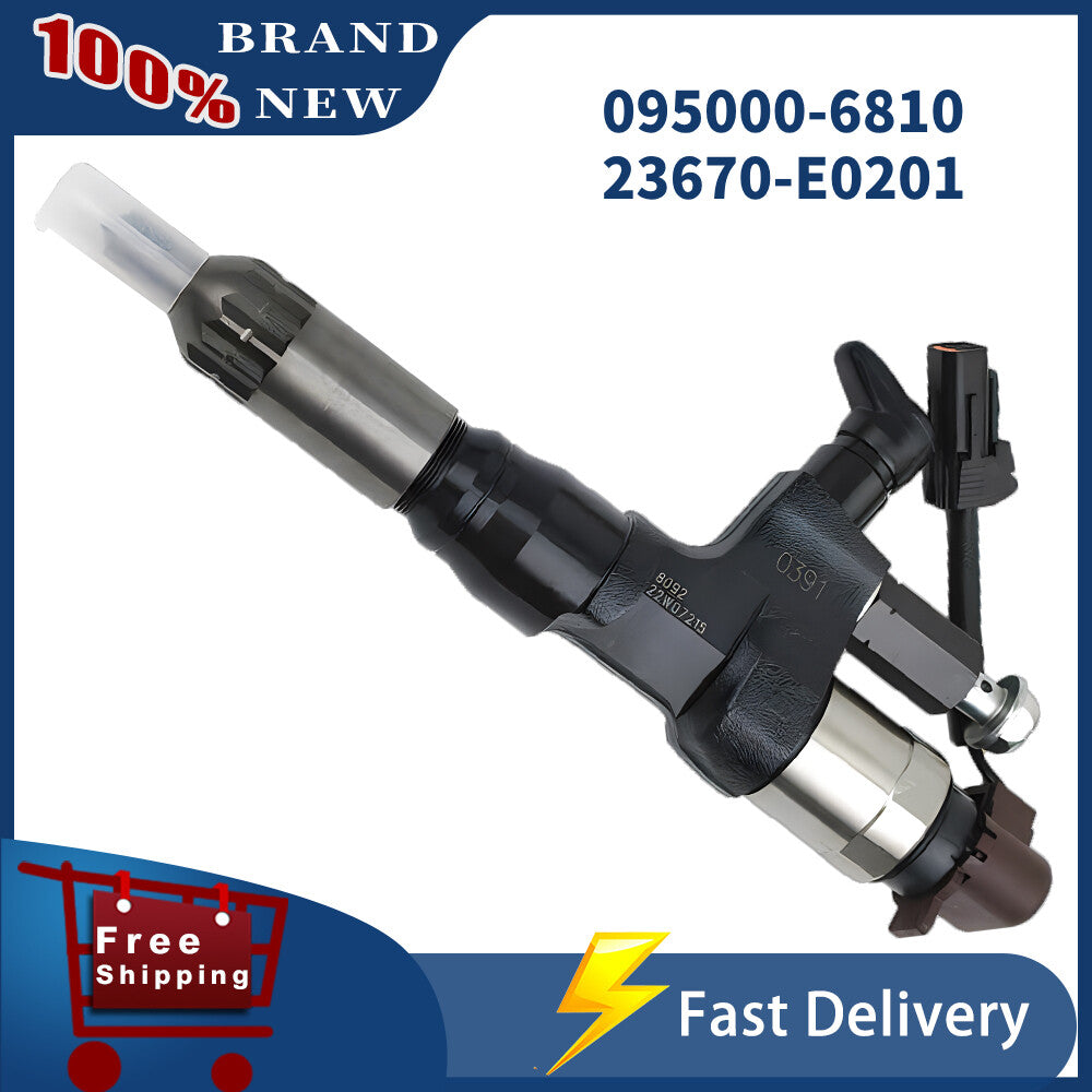 095000-6810 Common Rail Fuel Injector 23670-E0201 for Hino J08E J08C 7.7L 8.0L
