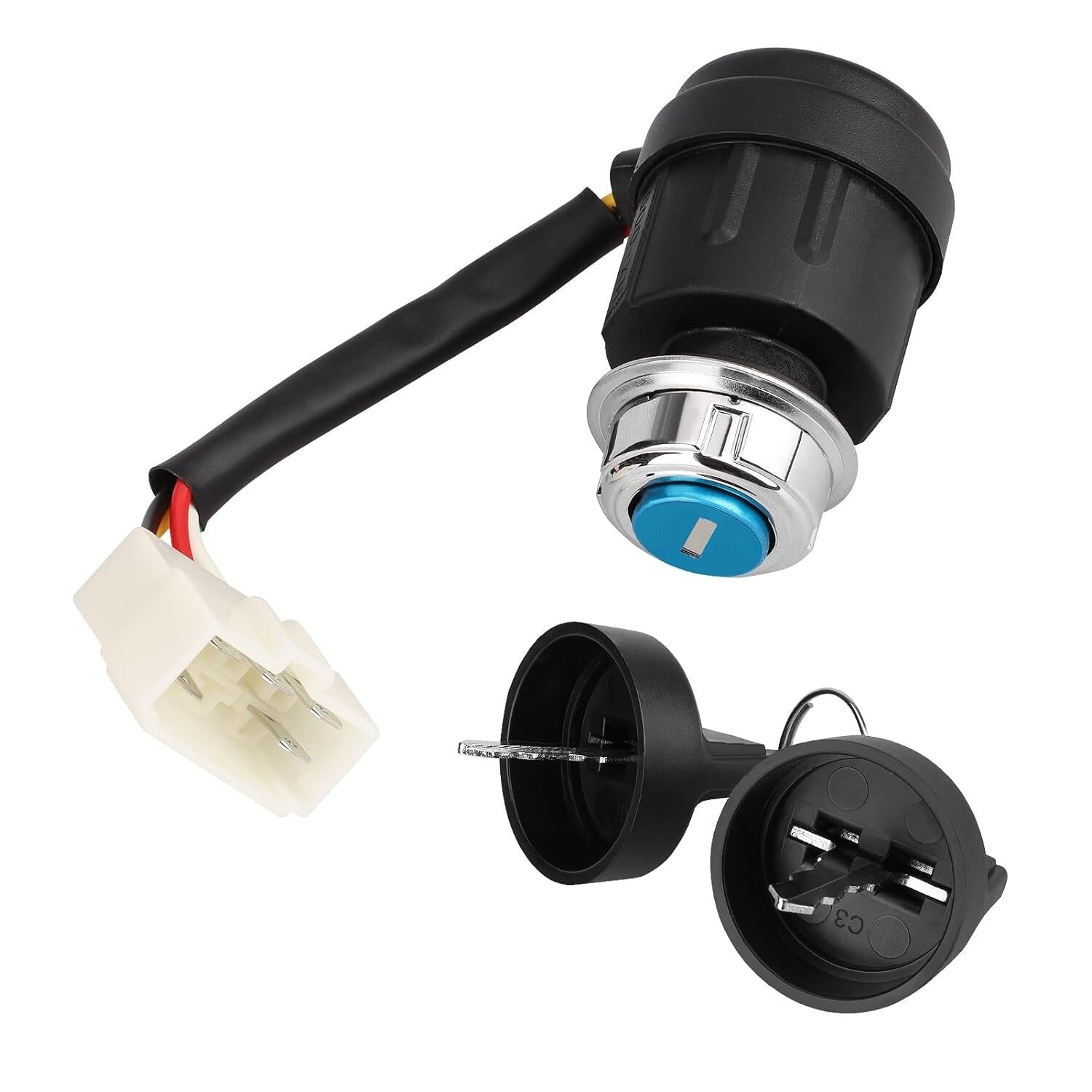 Lawn Mower Ignition Switch with Key Fit for Delta, Riding Lawn Mower