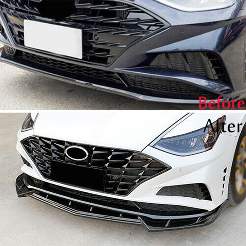 for Hyundai Sonata 2020-2023 Glossy Black Front Bumper Lip Chin Splitter Spoiler