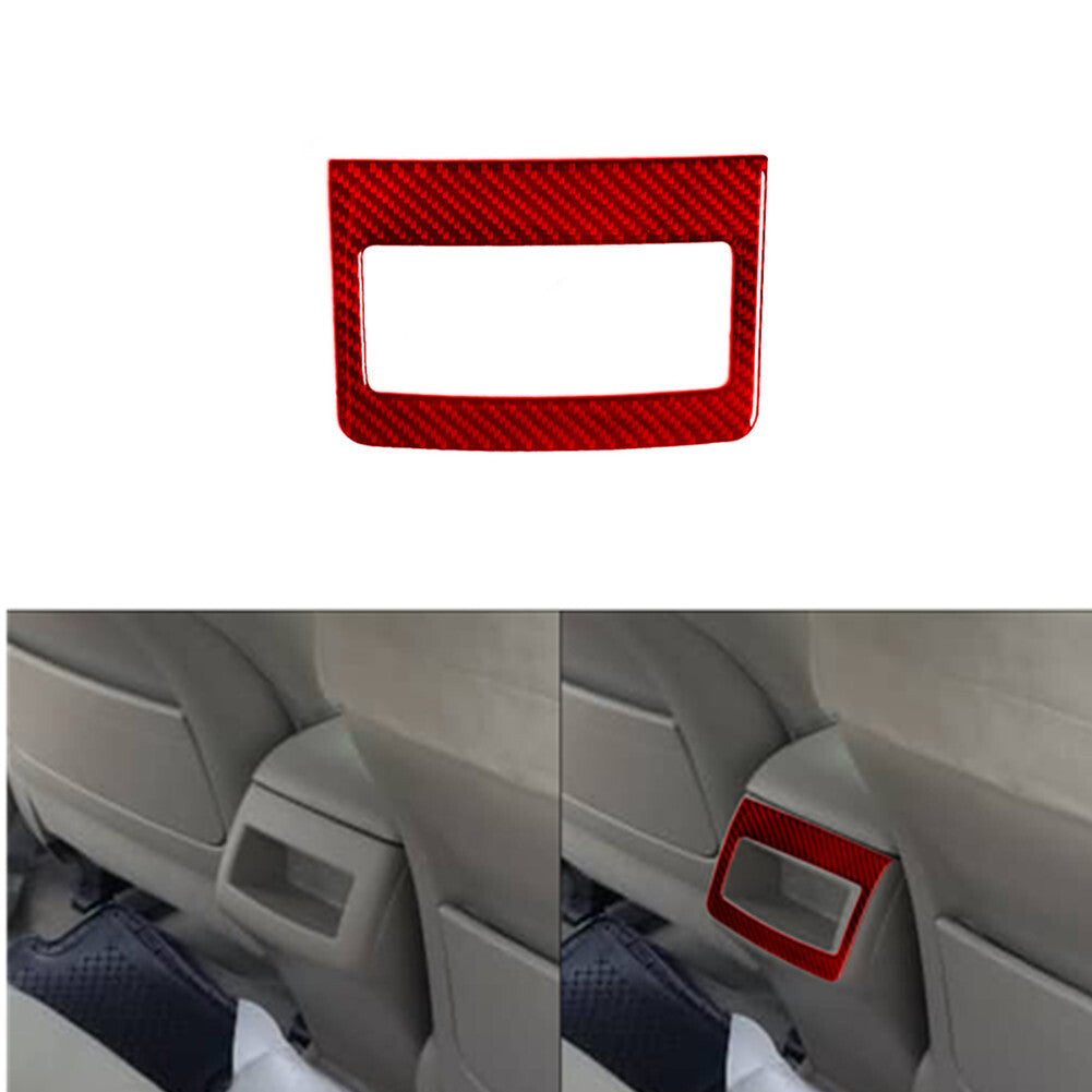 Red Carbon Fiber Rear Center Storage Cover Trim for Toyota for Camry 2007-2011