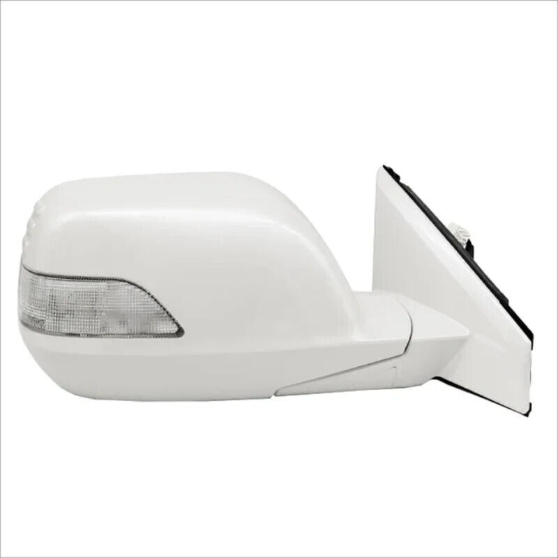 2Pcs White Door Side Mirror W/Turn Signal Heated 9PIN for HONDA CRV 2007-2011