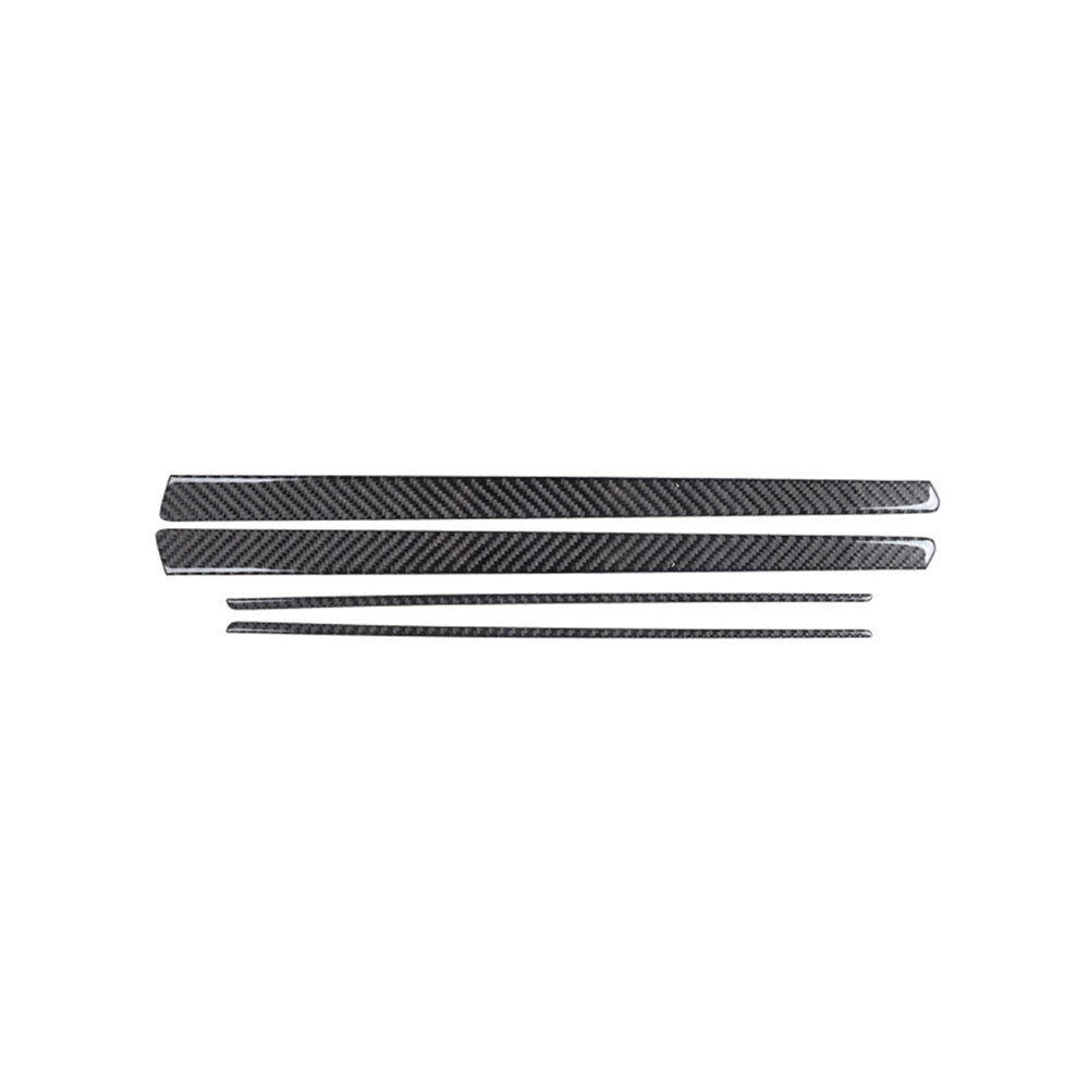 4Pcs Rear Door Trim Strip Cover Carbon Fiber Interior for Chrysler 300 2015-2017