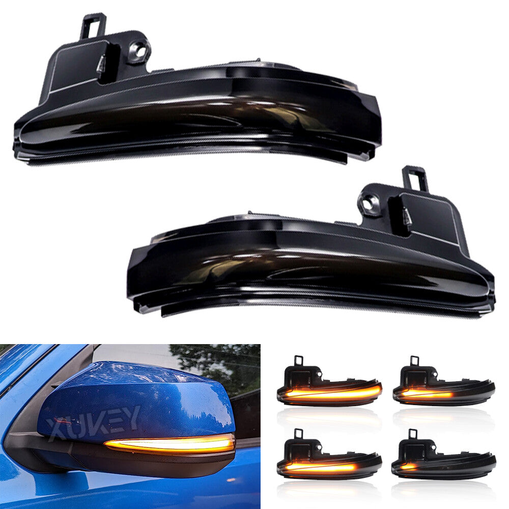 Pair Smoked Sequential LED Side Mirror Turn Signal Light for Toyota Tacoma Rav4