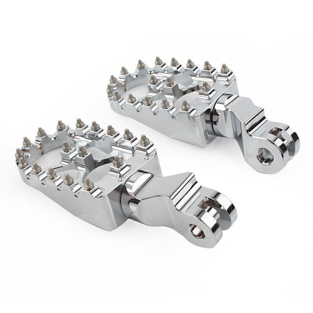 Cool Wide Front FootPegs Footrests For Trunxon 1200 2004-2015 Aluminum Silver