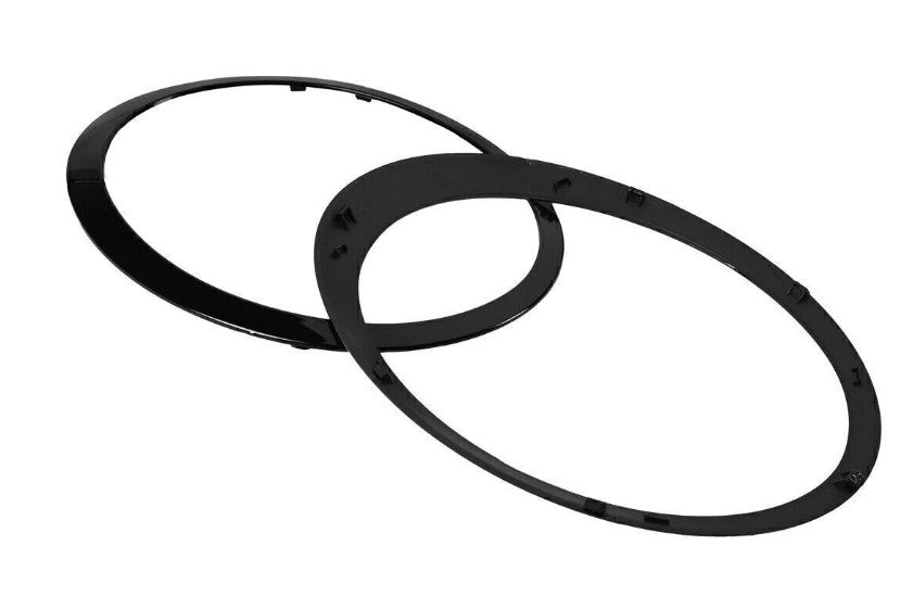 1 pair of gloss black headlight trim rings for Mini Cooper R55 R56 R57 2007-2015