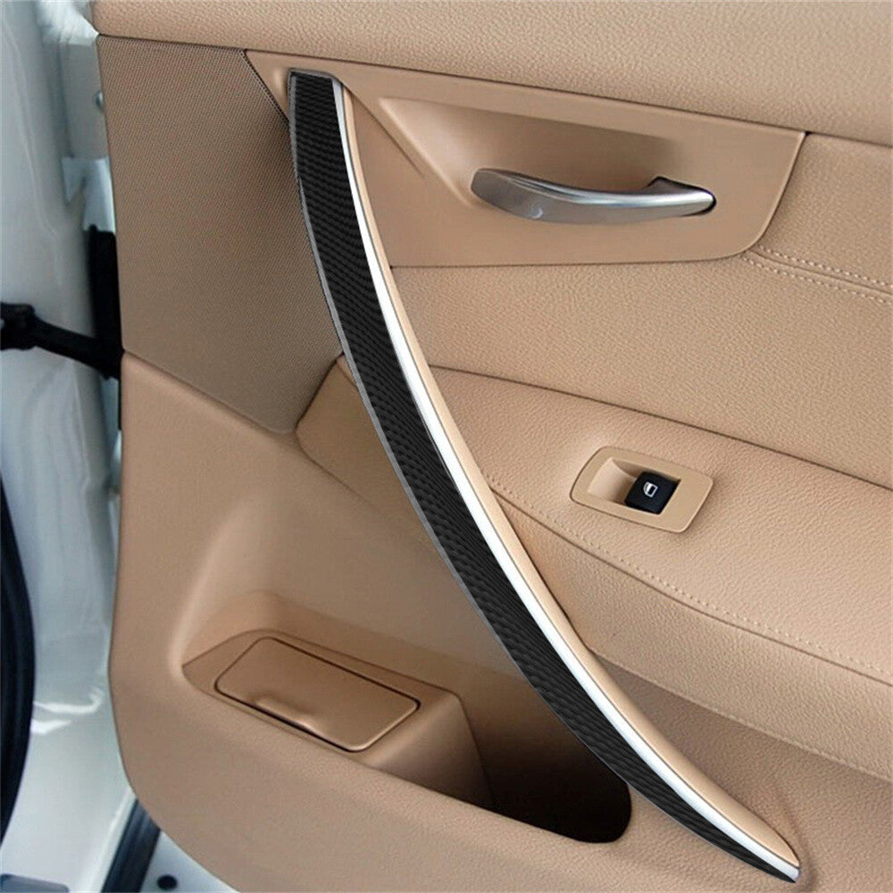 4X Carbon Fiber Interior Door Handle Trim for BMW X3 2004-2010