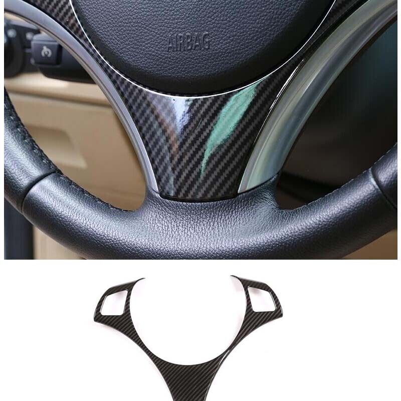 Cover Trim Steering Wheel Strip ABS Carbon Fiber for BMW 3-Series E90 2005-2012