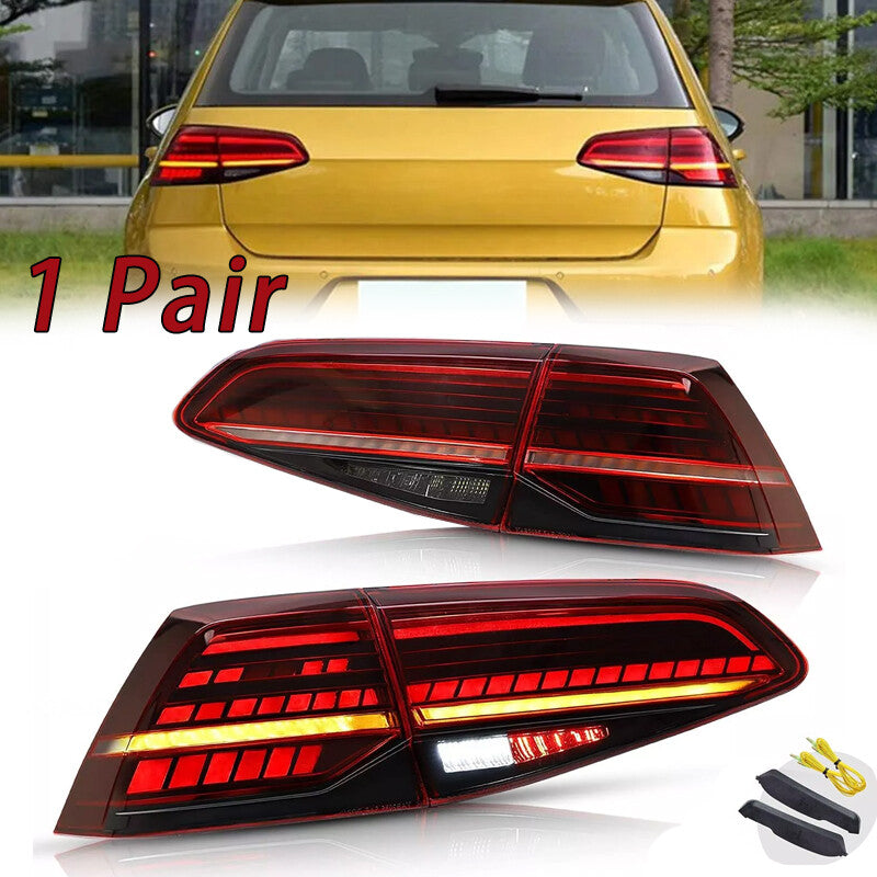 LED Red Tail Lights for VW for Golf 7 MK7/ 7.5 GTI 2013-2019 W/Sequential 4PCS