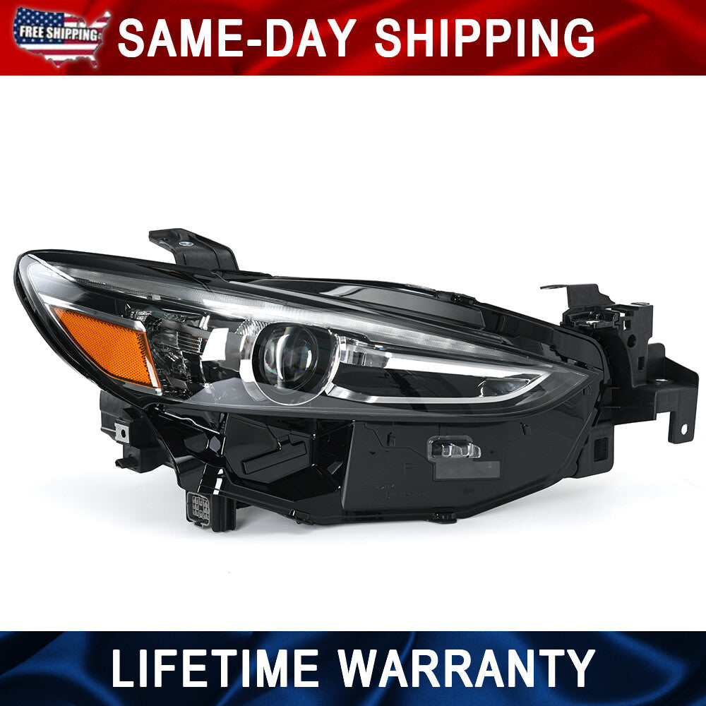 For 2018-2021 for Mazda 6 Passenger RH LED Projector Headlight Assembly w/o Adaptive