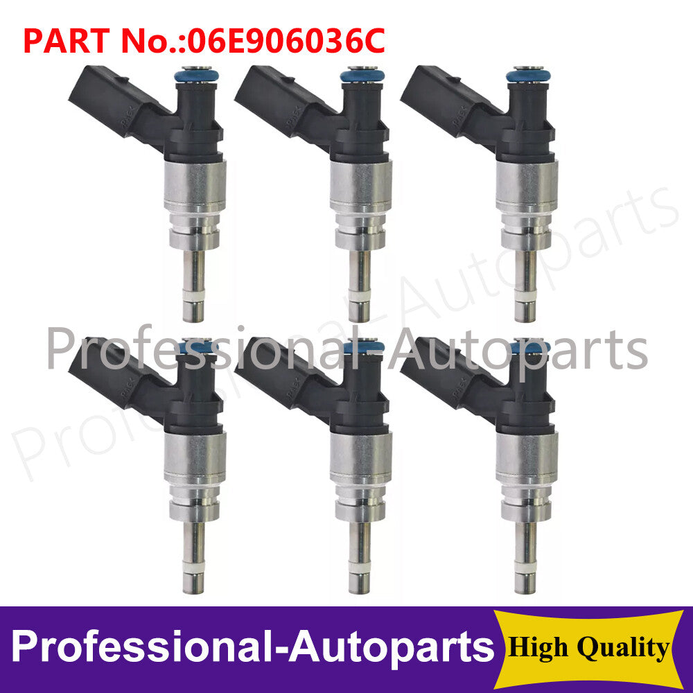 6PCS Fuel Injectors 06E906036C for Audi for A4 for A5 for A6 Q5 Quattro 3.2L V6 2008-2011