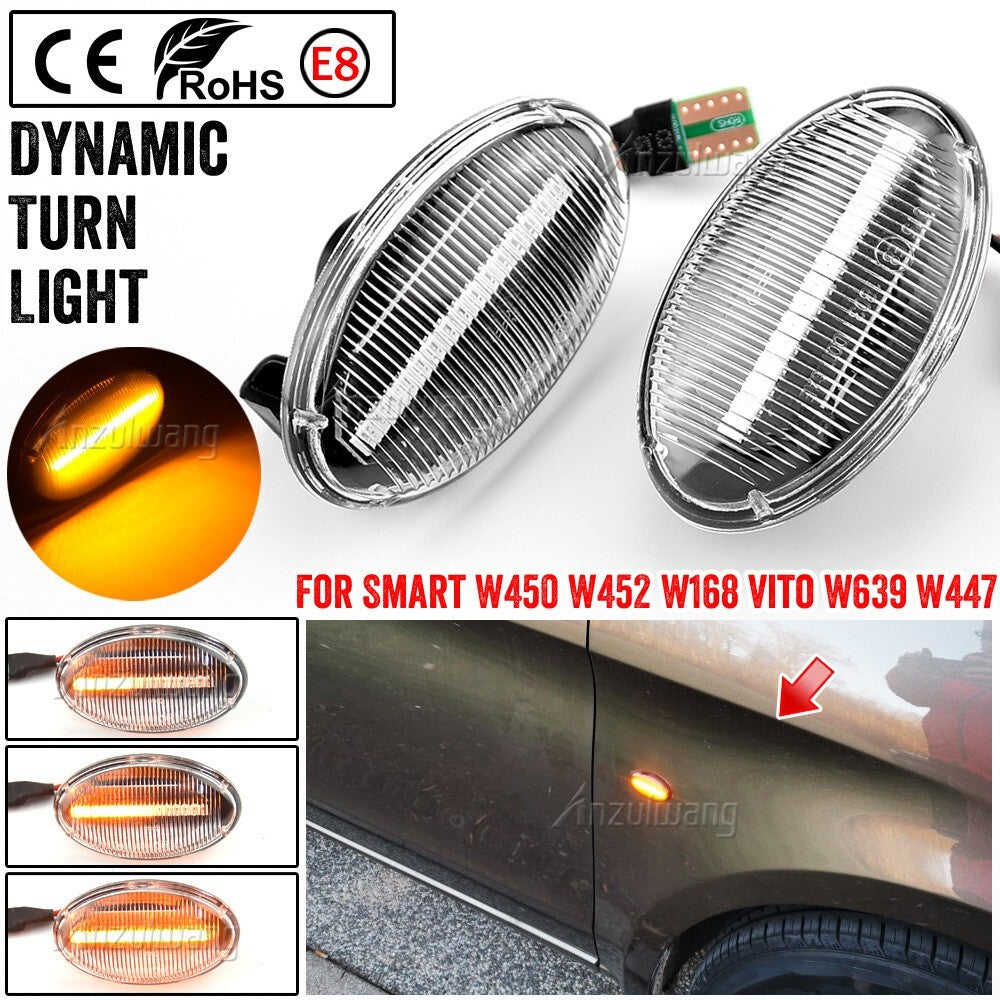 Dynamic Side Marker Turn Light for Mercedes-Benz for Smart W450 W452 1998-2007