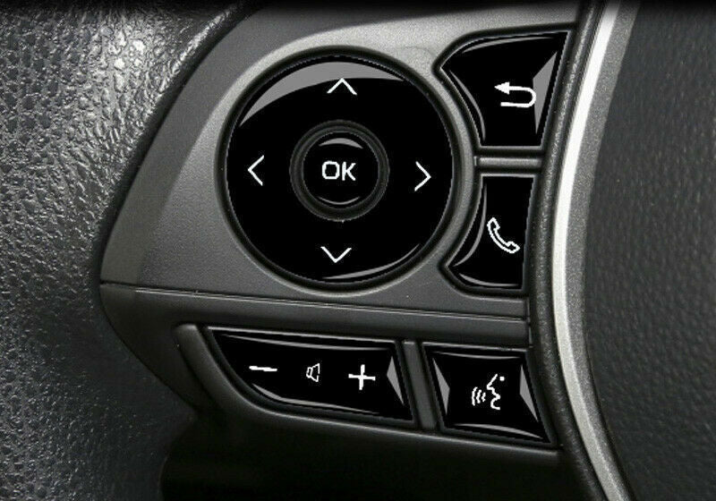 Bright Black Inner Steering Wheel Switch Cover Trim for Toyota for Corolla 2019-2022