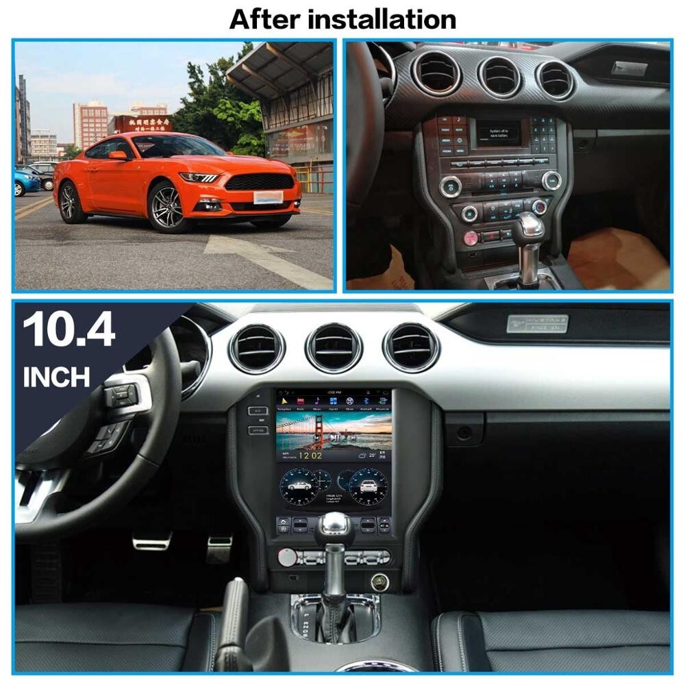 Android for Tesla Style for Smart Radio GPS Vertical Screen for Ford for Mustang 2015-2023