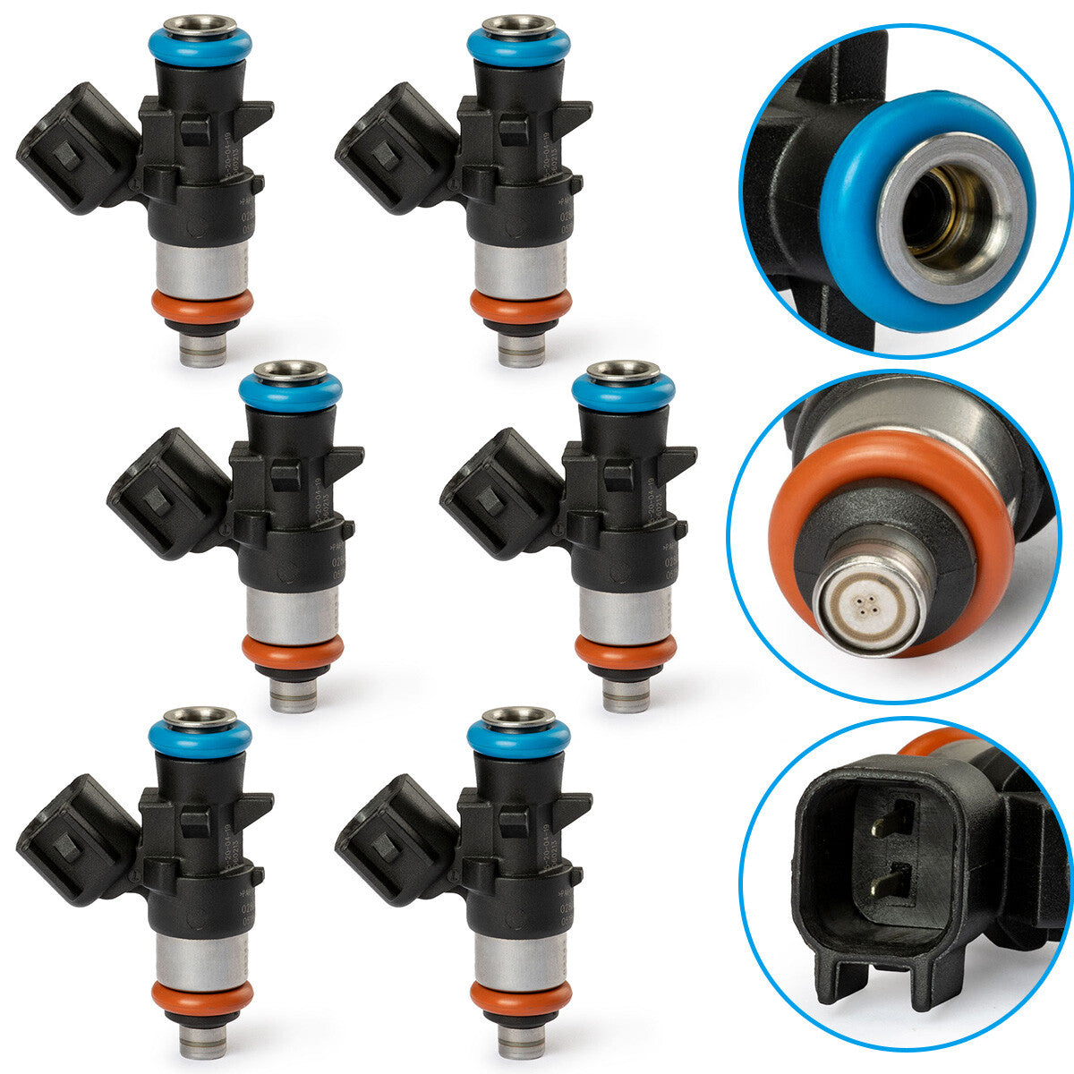 6X Fuel Injectors 0280158233 fit for 2014-2017 for Ram Promaster 1500 2500 3500 3.6L