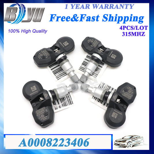 4X TPMS A0008223406 Tire Pressure Sensor 315Mhz for Audi for Maybach for Mercedes-Benz