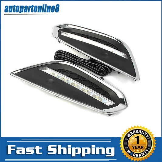 Pair Fog Lamp Front Daytime Running Lights for Volvo S60 T5 09-13 New Left+Right