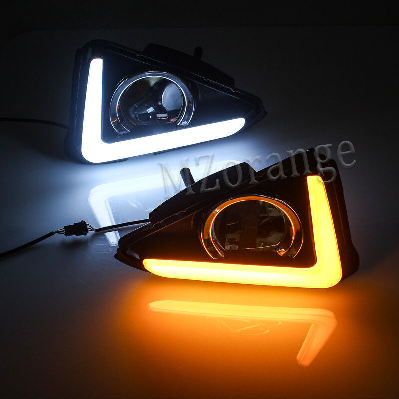 for Toyota RAV4 2016-18 LED Daytime Running Light Fog Lamp Wiring Switch DRL Set