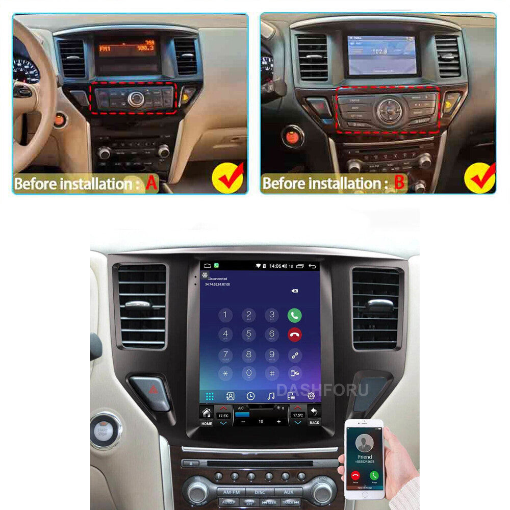for Nissan Pathfinder 2012-2023 Car GPS Radio for Tesla Style Vertical 9.7 Screen