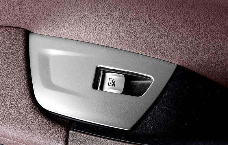 for BMW X3 G01 2018-21 Silver Steel Glass Window Lifting Switch Panel Decor Trim