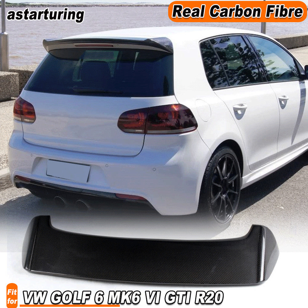 REAL Carbon Rear Roof Spoiler Top Wing Lip for VW for Golf 6 VI MK6 GTI R20 2010-15
