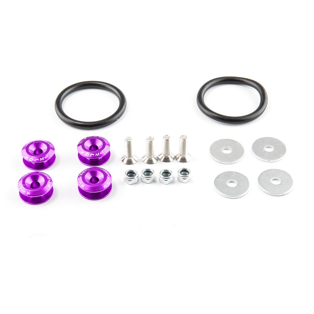 JDM Quick Release Fasteners Bumper Trunk Fender Hatch Lids Kit Aluminum Purple