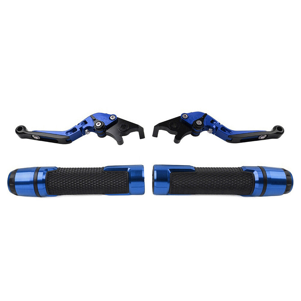 Folding Extendable Brake Clutch Levers Handlebar Grip Set FIT for Suzuki GSXR600/750