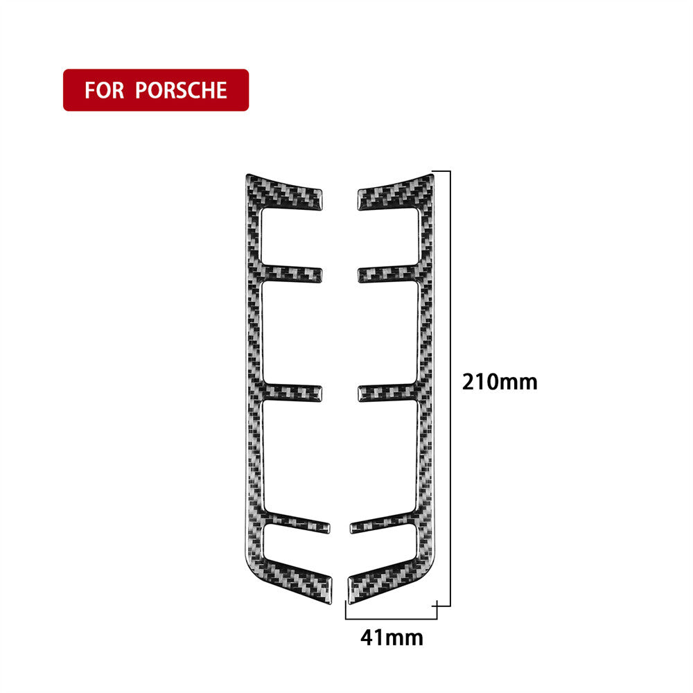 Carbon Fiber Rear Multimedia Function Button Trim for Porsche for Panamera 2010-2016