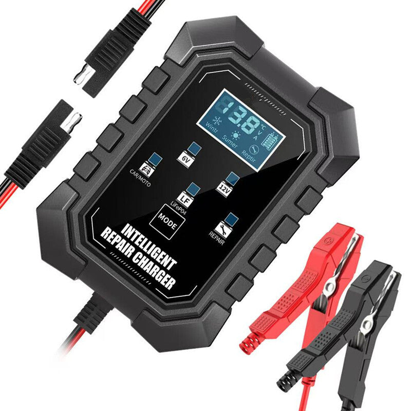 Car Battery Charger LCD Digital Display Screen for Smart Pulse Repair Fast Charging
