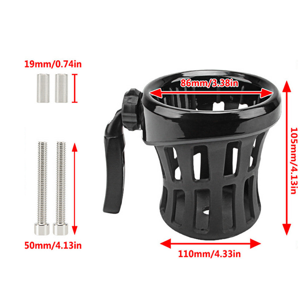 Motorcycle Handlebar Cup Holder Drink W/ Mesh Basket Mount for Honda Goldwing