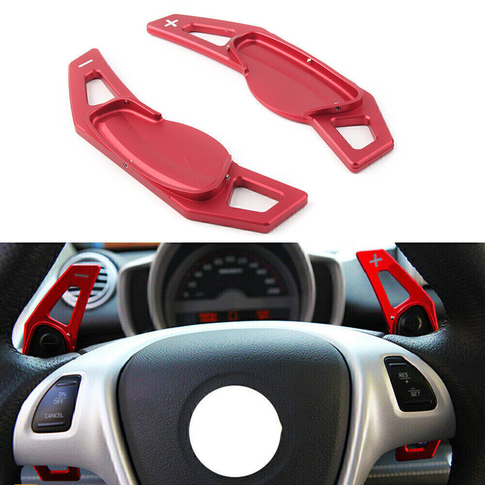 Steering Wheel Shift Paddle Extension Fit for Benz for Smart Fortwo W451 2007-2017 Red