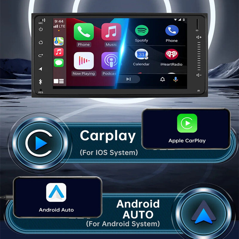 Car 7in Android Radio for Corolla Yaris Hilux Rav4 Auris Verso Crown Carplay GPS