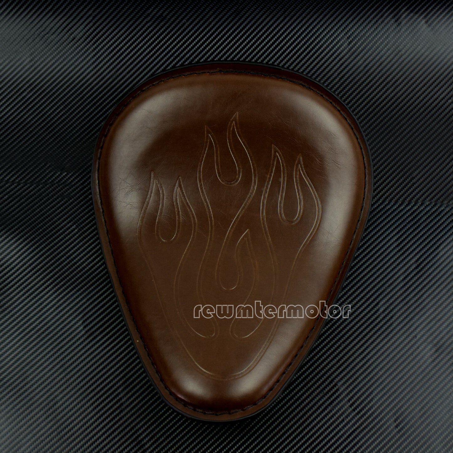 Motorcycle Flame Solo Driver for Seat Brown Fit for Harley Dyna Chopper Bobber XL883