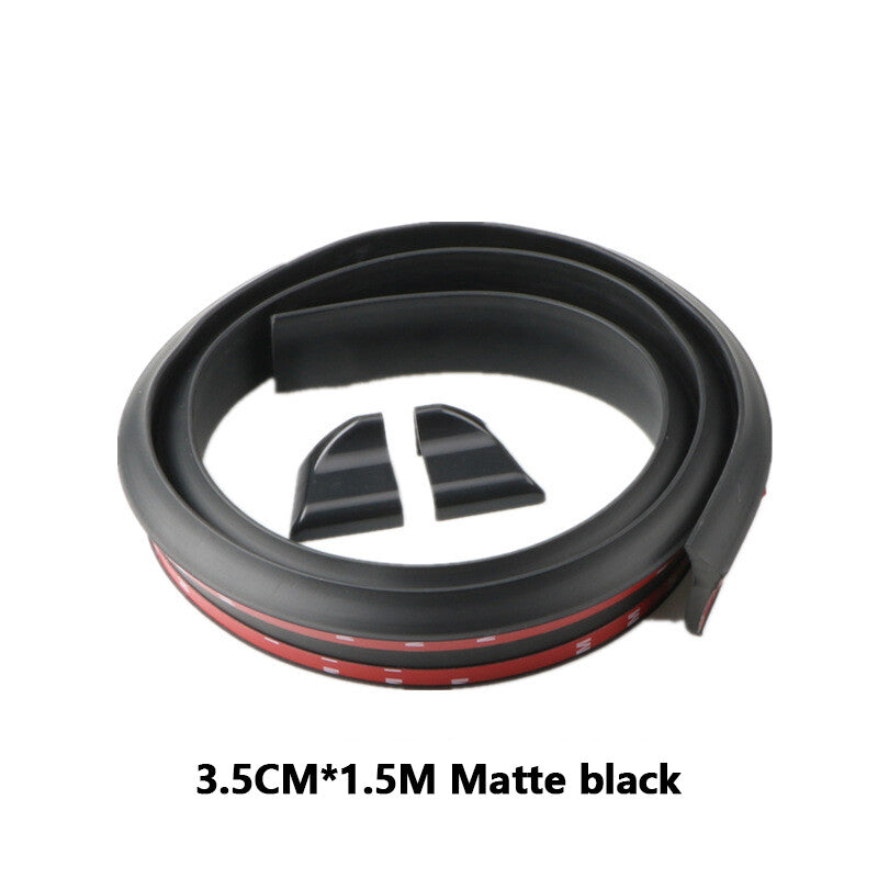 1 piece matte black 4.9-foot car rear trunk spoiler lip roof wing rear spoiler trim