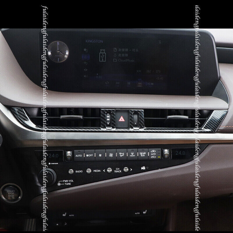 for Lexus ES350 300h 250 2019-2022 Carbon Fiber Front Air Vent Outlet Cover Trim