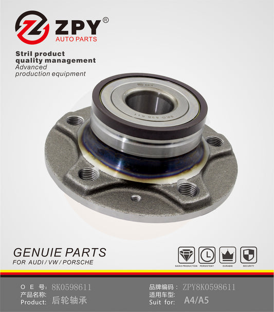 ZPY Fit for AUDI A4 A6 Rear Wheel Hub Axle Bearing 8K0598611