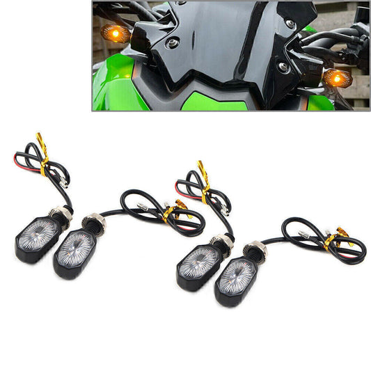 for Mini LED Turn Signal Blinker Amber Light Indicator Lamps Bulbs Motorcycle 4Pcs
