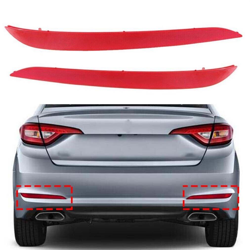 Fits for Hyundai Sonata 2015 2016-2017 1 Pair Rear Bumper Reflector Light Cover