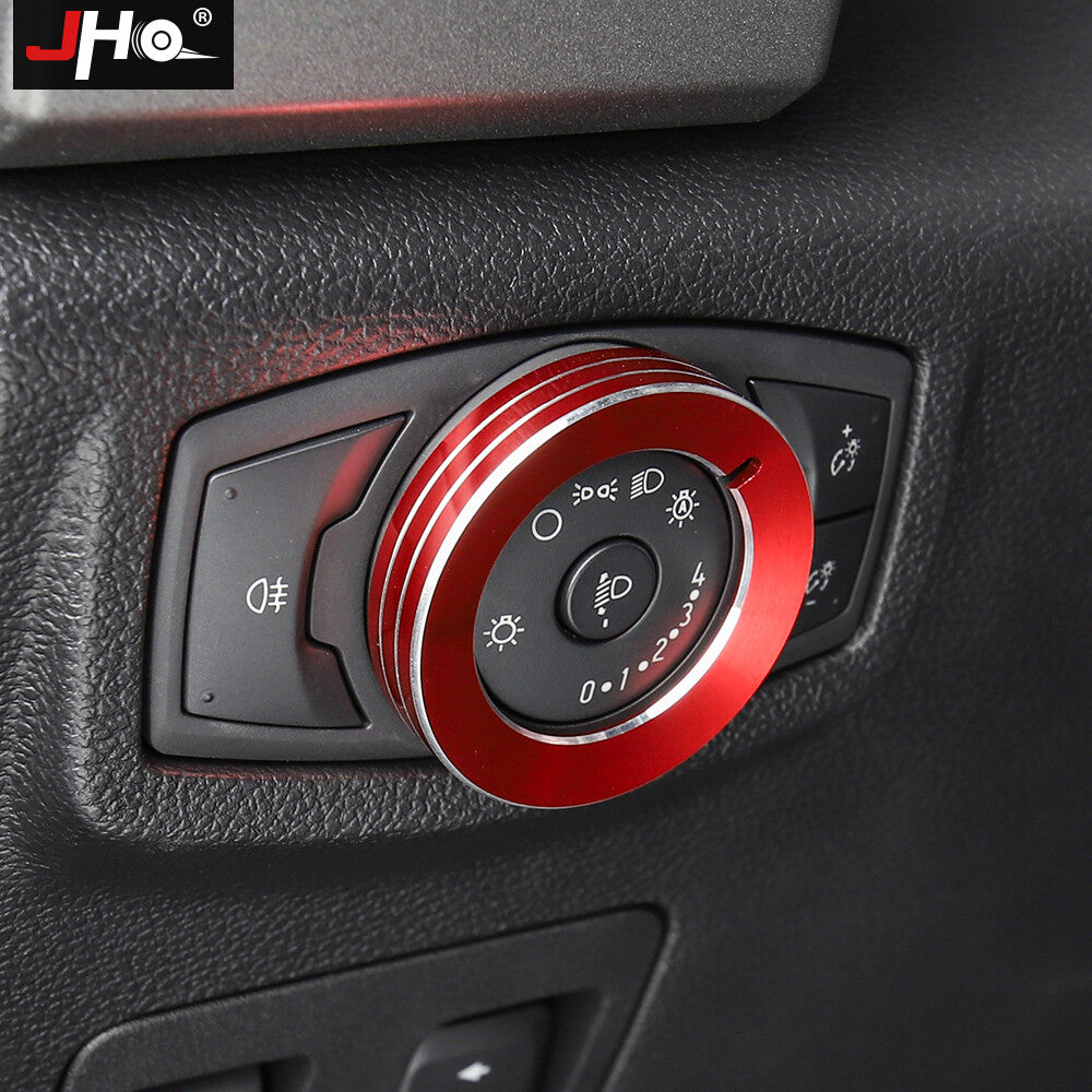 Headlight Switch Knob Cover Trim Button Ring Frame Decor for Ford F150 for Mustang
