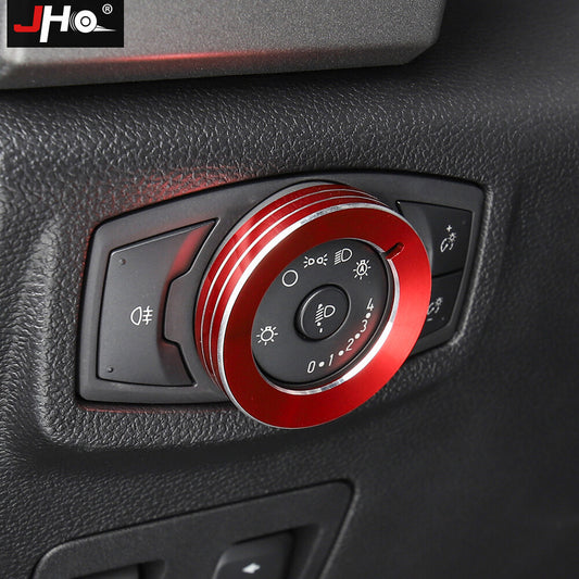 Headlight Switch Knob Cover Trim Button Ring Frame Decor for Ford F150 for Mustang