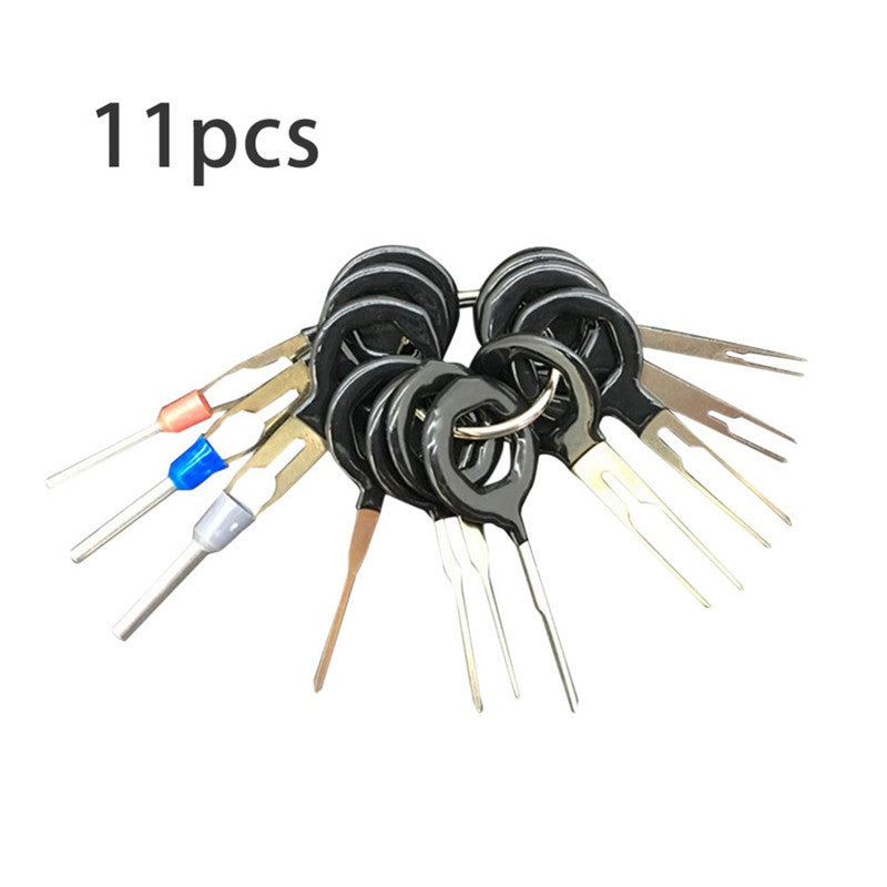 11pc Car Plug Circuit Board Wire Harness Terminal Connector Extractor Metal Tool