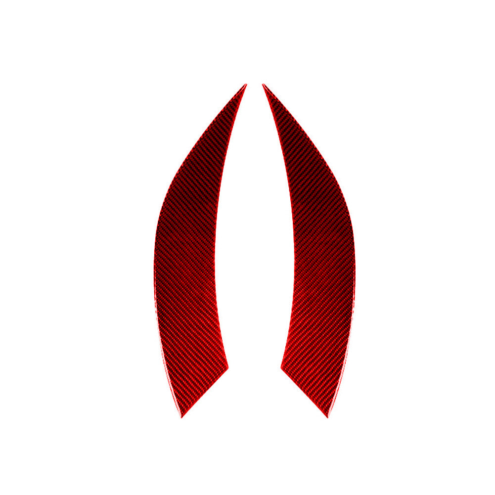 Red carbon fiber rear taillight eyebrow trim for Porsche Taycan